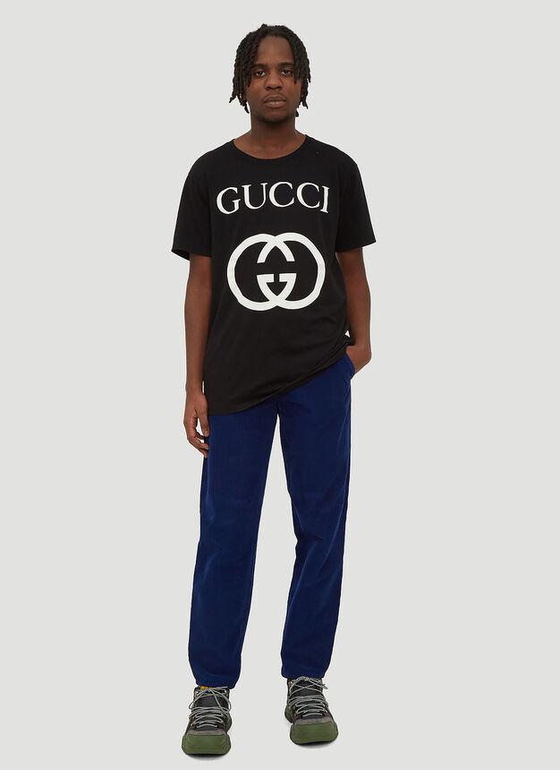 商品Gucci|Interlocking GG T-Shirt in Black,价格¥2712,第4张图片详细描述