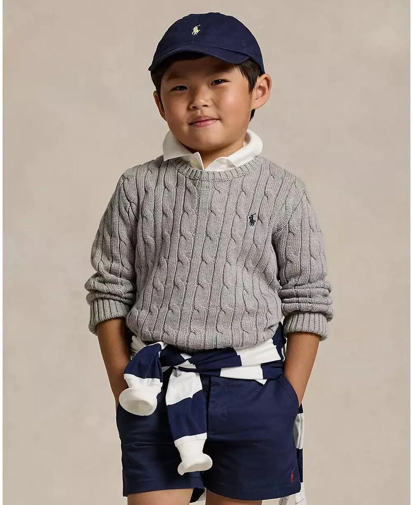 商品Ralph Lauren|Toddler and Little Boys Cable-Knit Cotton Sweater,价格¥481,第5张图片详细描述