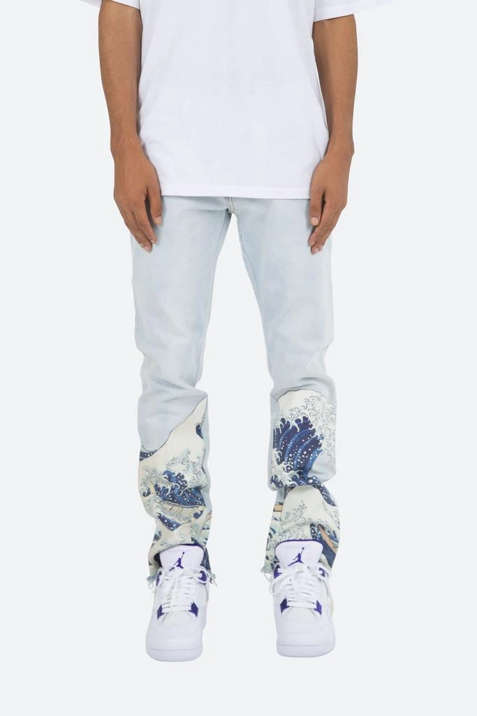 商品MNML|D233 Wave Straight Denim - Light Blue,价格¥483,第1张图片