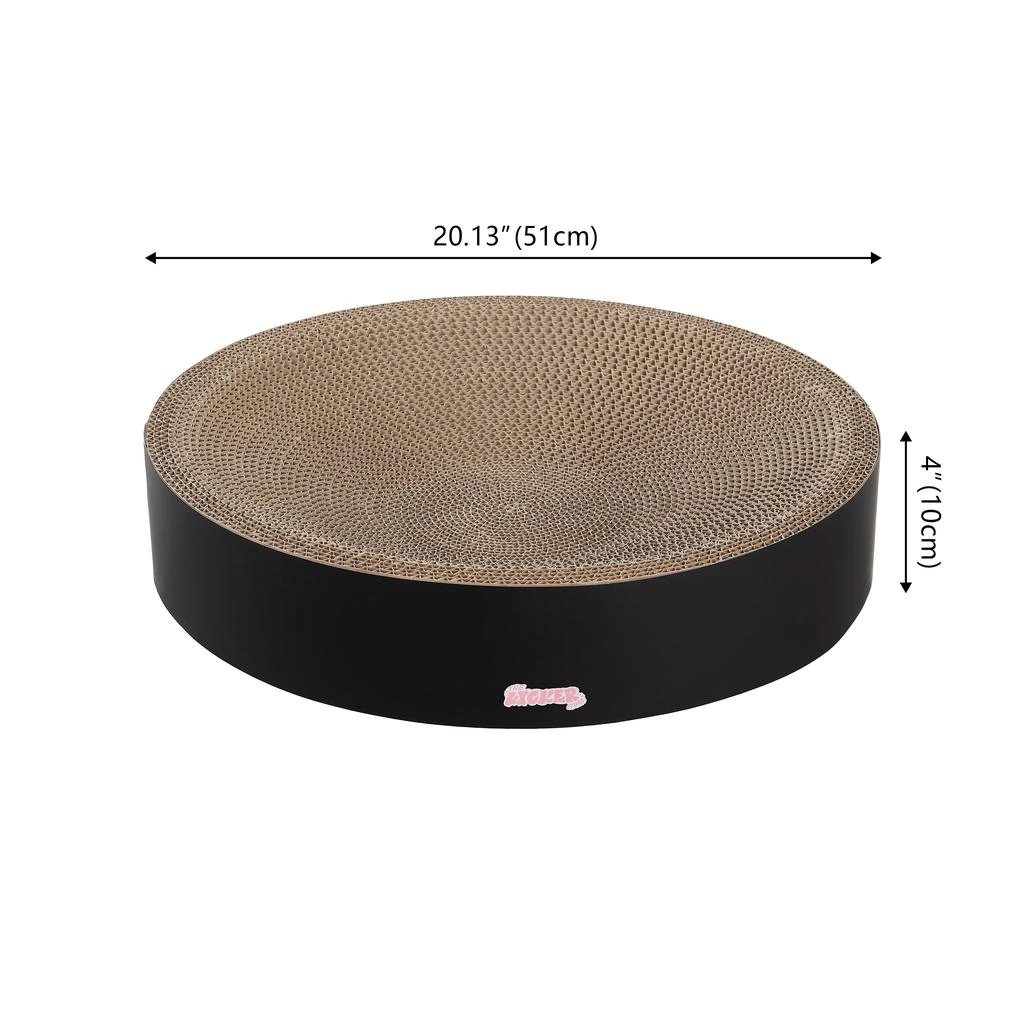 Nelson 20.13" Modern Cardboard Round Bowl Cat Scratcher with Catnip, Light Pink/Multi 商品