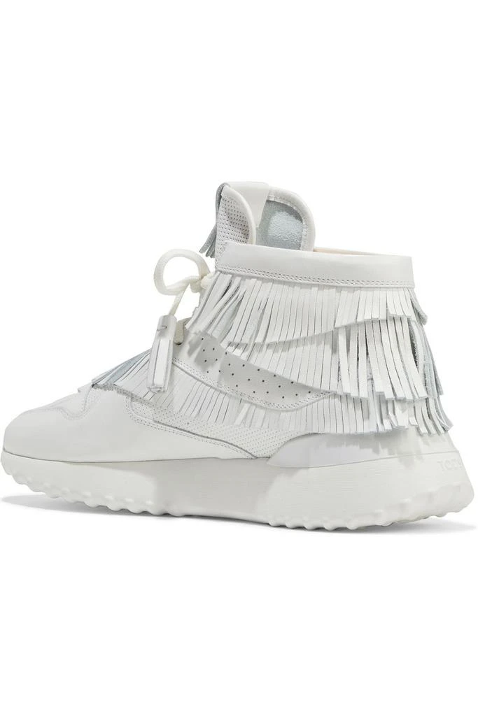 商品Tod's|Fringed perforated leather high-top sneakers,价格¥2478,第3张图片详细描述