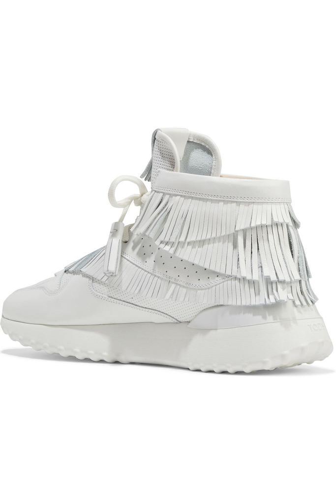 商品Tod's|Fringed perforated leather high-top sneakers,价格¥2431,第5张图片详细描述