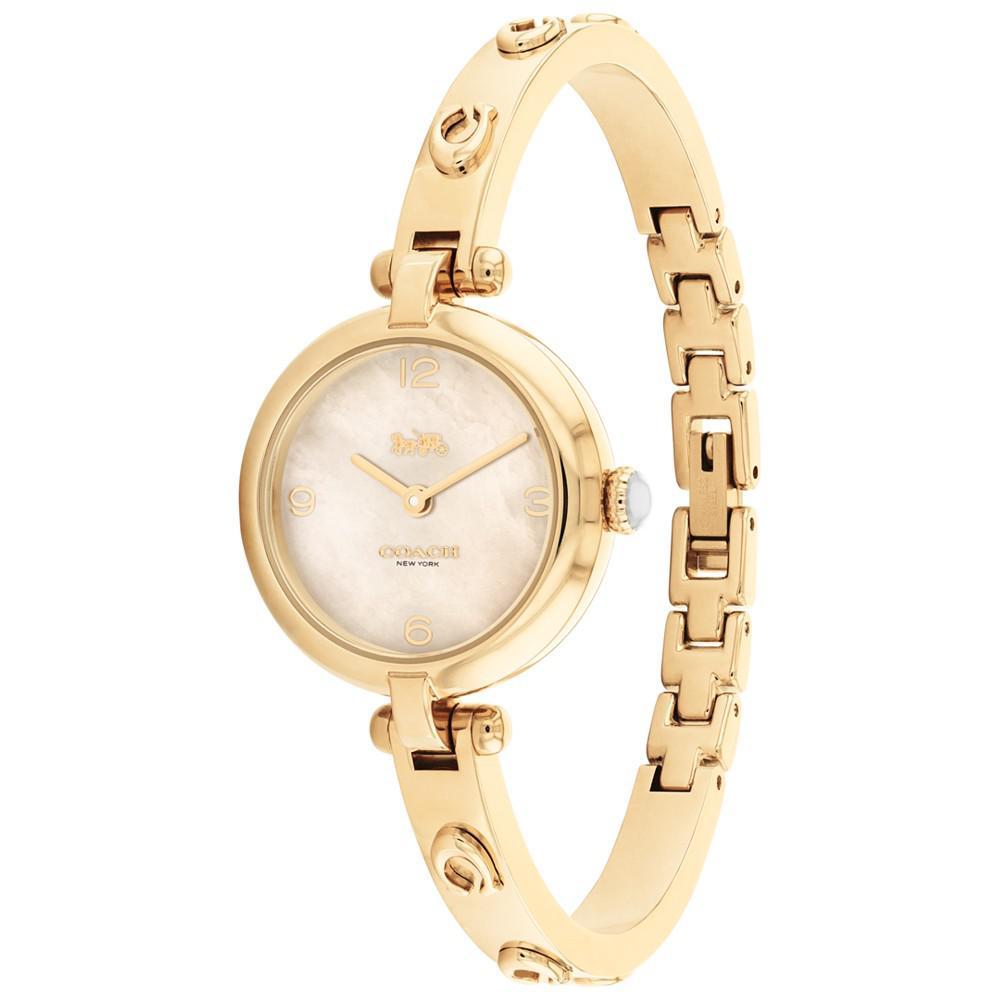 商品Coach|Women's Cary Gold-tone Bangle Bracelet Watch,价格¥1412,第5张图片详细描述