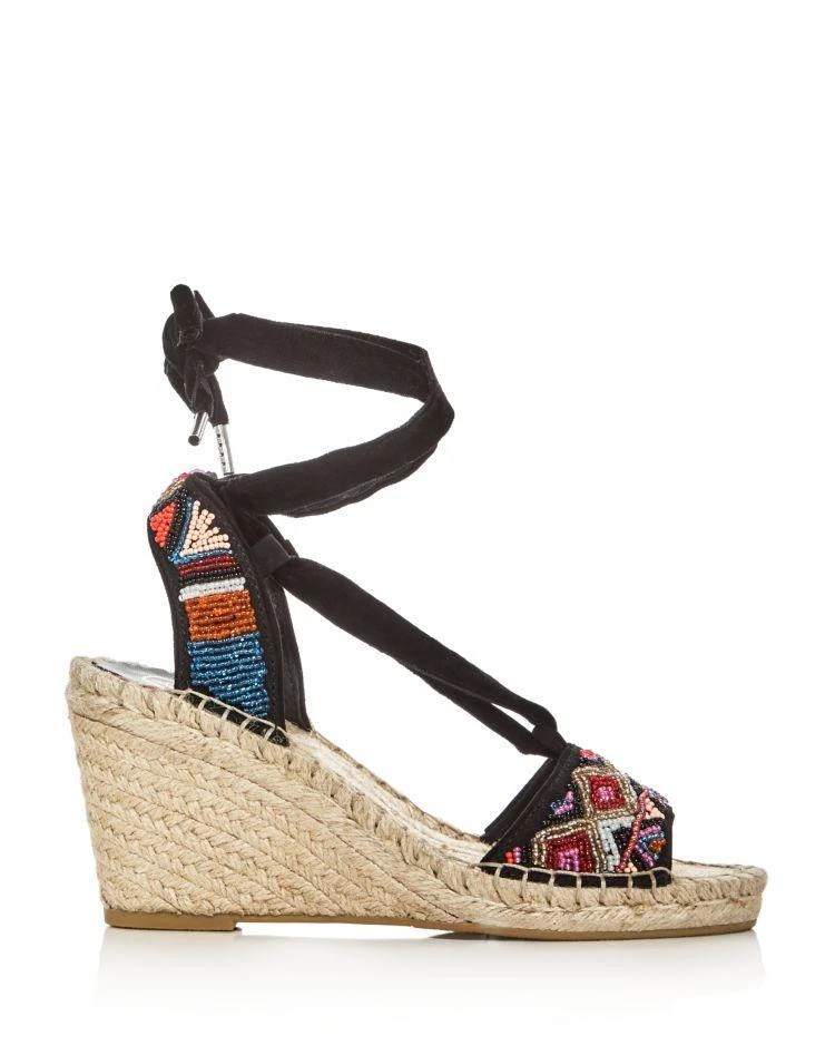 商品Ash|Women's Paola Beaded Ankle Tie Espadrille Wedge Sandals,价格¥1184,第2张图片详细描述