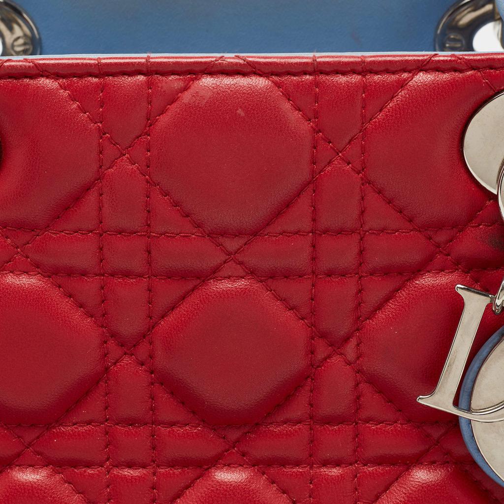 Dior Multicolor Cannage Leather Medium Lady Dior Tote商品第8张图片规格展示