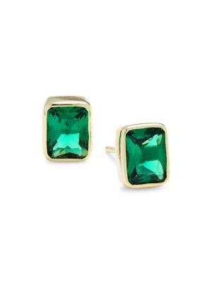 商品Shashi|Dalila 14K Goldplated & Cubic Zirconia Stud Earrings,价格¥286,第1张图片