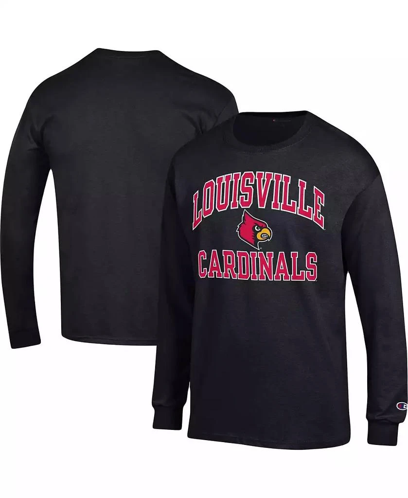 商品CHAMPION|Men's Black Louisville Cardinals High Motor Long Sleeve T-shirt,价格¥241,第1张图片