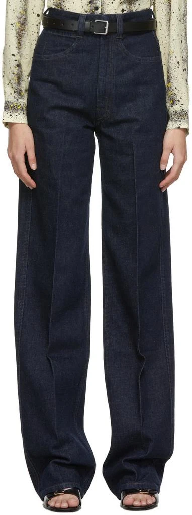 商品Lemaire|Indigo Pleated Jeans,价格¥2119,第1张图片