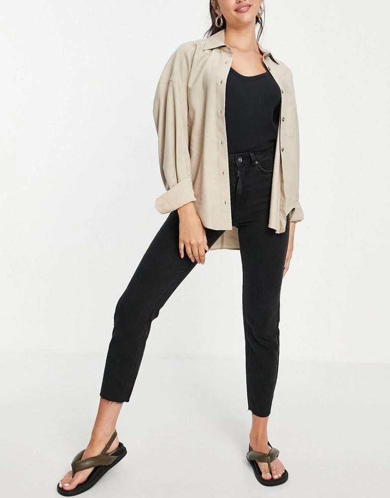 商品VERO MODA|Vero Moda Brenda cotton blend jeans in black - BLACK,价格¥380,第2张图片详细描述