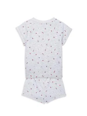 商品Tommy Hilfiger|Little Girl’s 2-Piece Terry Floral Tee & Shorts Set,价格¥111,第2张图片详细描述