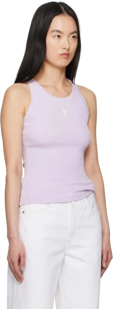 商品AMI|Purple Cotton Rib Ami de Coeur Tank Top,价格¥1249,第2张图片详细描述