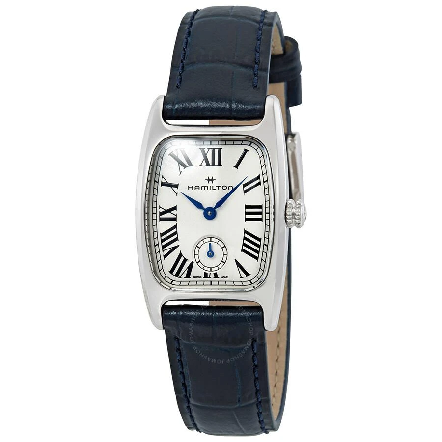 商品Hamilton|Boulton Silver-White Dial Blue Leather Ladies Watch H13321611,价格¥3576,第1张图片