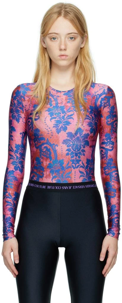 商品Versace|Pink Tapestry Bodysuit,价格¥328,第1张图片
