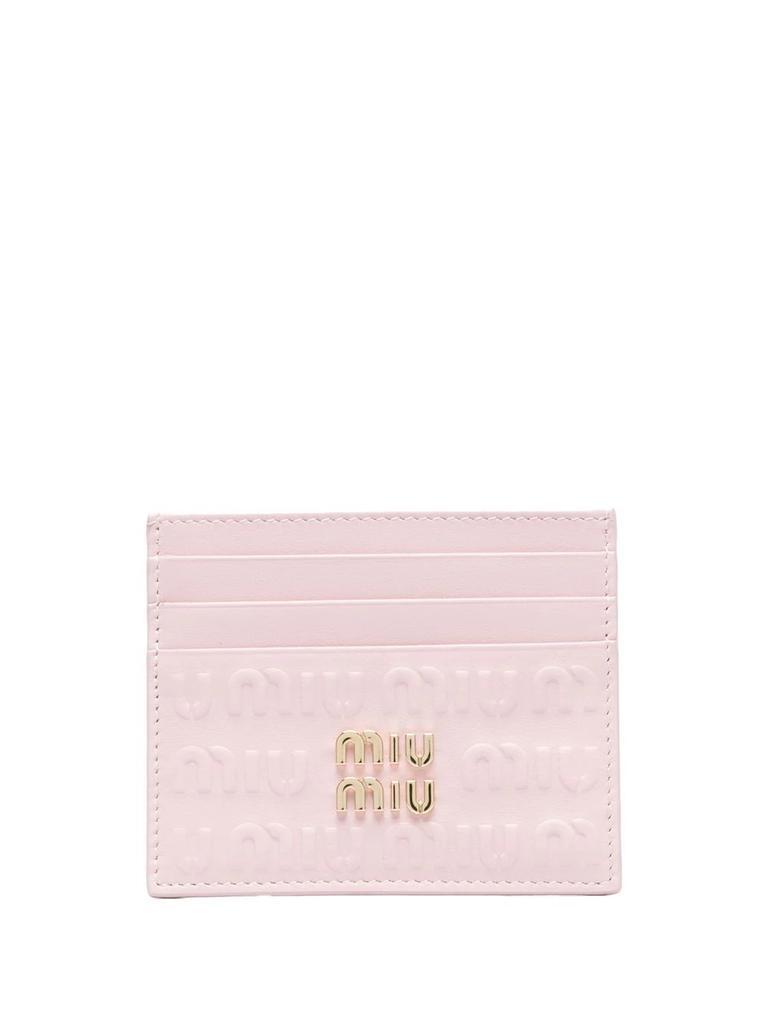 商品Miu Miu|MIU MIU logo-plaque card holder,价格¥2283,第1张图片