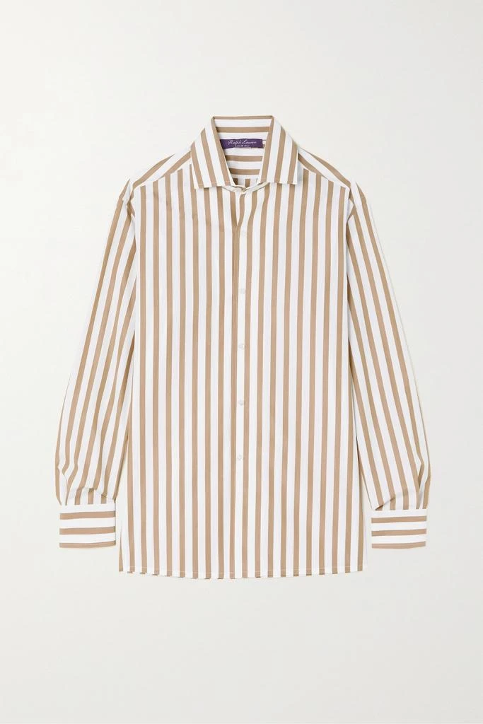 商品Ralph Lauren|Capri 条纹纯棉府绸衬衫  - US2,价格¥6279,第1张图片