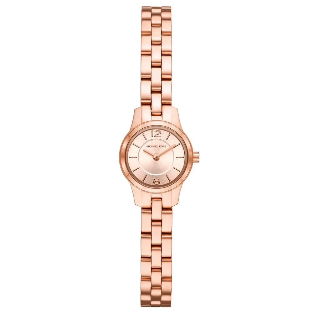 商品Michael Kors|Women's Petite Runway Rose Gold-Tone Stainless Steel Bracelet Watch 19mm,价格¥1104,第1张图片