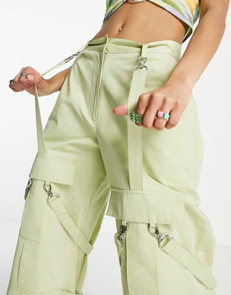 商品The Ragged Priest|The Ragged Priest extreme wide leg skater Y2K cargo trousers,价格¥630,第2张图片详细描述