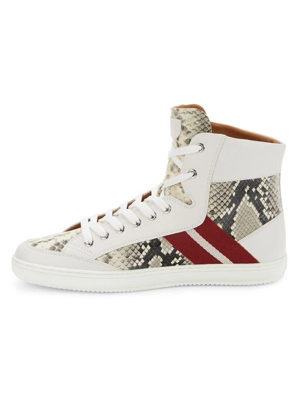 商品Bally|Snakeskin Embossed Leather High Top Sneakers,价格¥1049,第4张图片详细描述