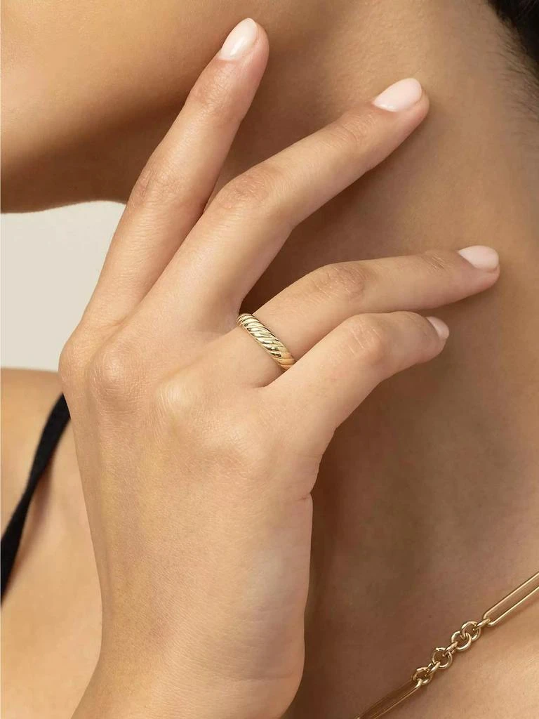 商品Oradina|14K Yellow Gold With A Twist Ring,价格¥2512,第4张图片详细描述