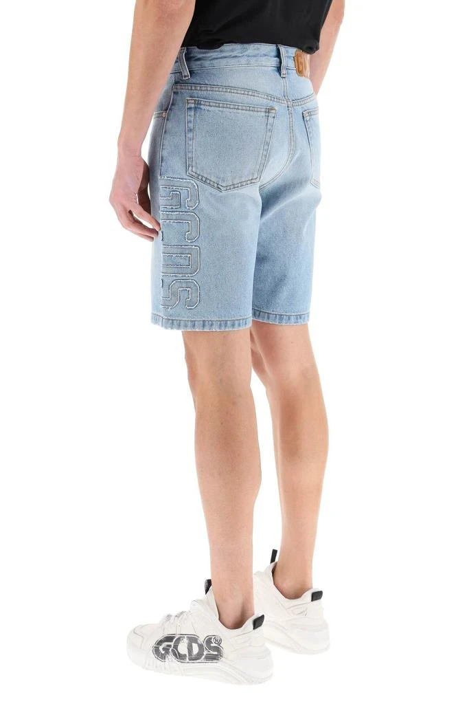 商品GCDS|DENIM SHORTS WITH LOGO PATCH,价格¥1524,第4张图片详细描述