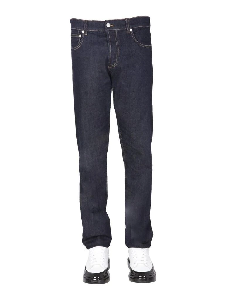 商品Alexander McQueen|Alexander Mcqueen Men&#39;s  Blue Other Materials Jeans,价格¥5339,第3张图片详细描述