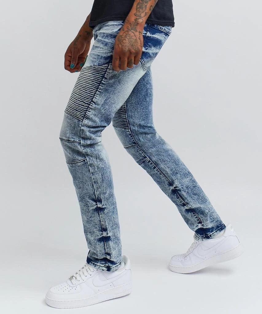 商品Reason Clothing|Wright Acid Wash Skim Fit Denim Jeans,价格¥110,第3张图片详细描述