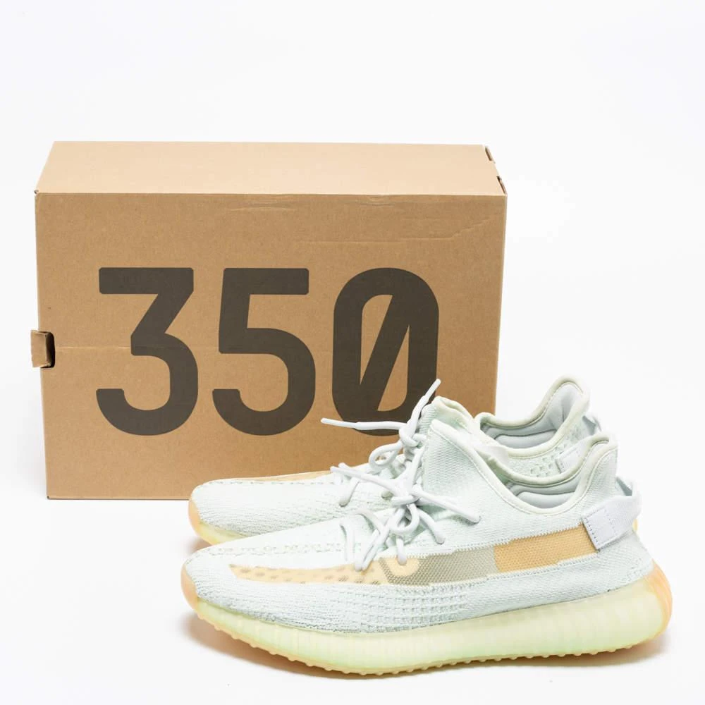 Yeezy x Adidas Mint Green Knit Fabric Boost 350 V2 Hyperspace Sneakers Size 46 商品