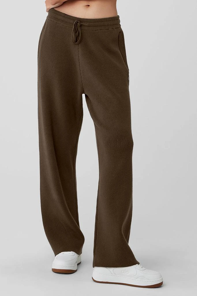 商品Alo|Scholar Straight Leg Sweatpant - Espresso,价格¥1259,第1张图片