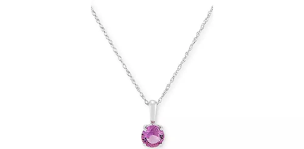 商品Macy's|Birthstone 18" Pendant Necklace in 14k Gold or 14k White Gold,价格¥795,第1张图片