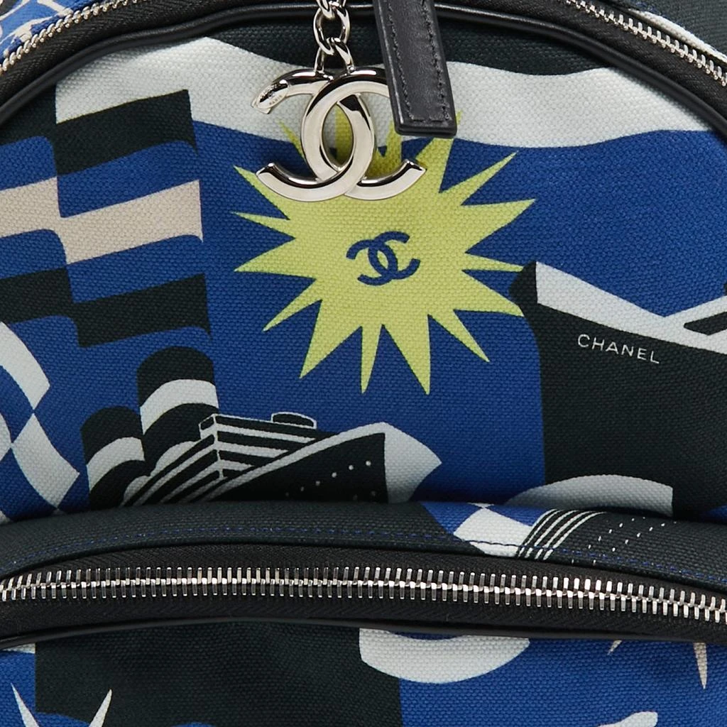 商品[二手商品] Chanel|Chanel Multicolor Printed Canvas La Pausa Bay Backpack,价格¥20862,第5张图片详细描述