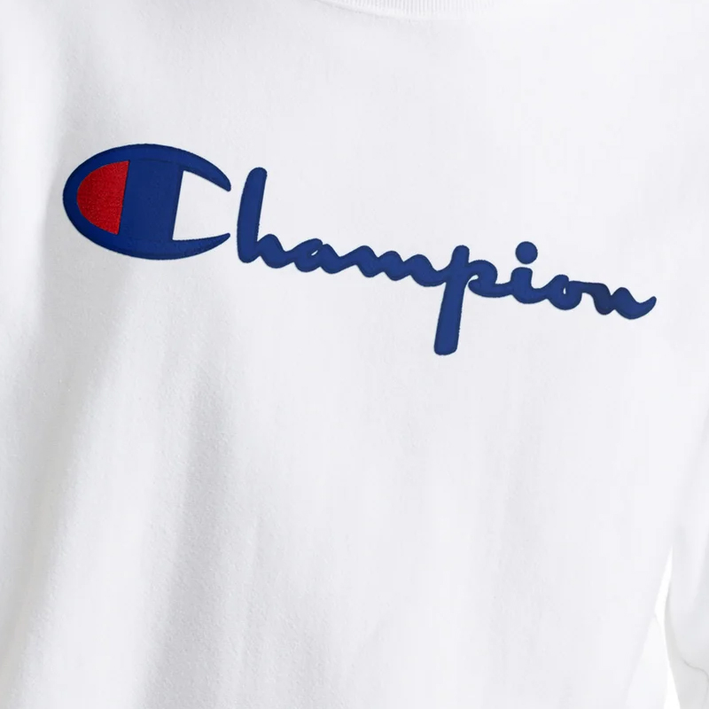 Champion 男士白色圆领刺绣卫衣 GF70-Y08069-100商品第4张图片规格展示