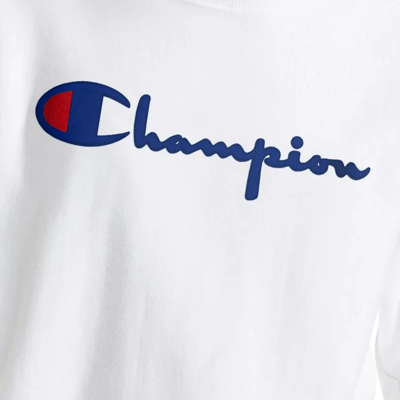 Champion 男士白色圆领刺绣卫衣 GF70-Y08069-100 商品