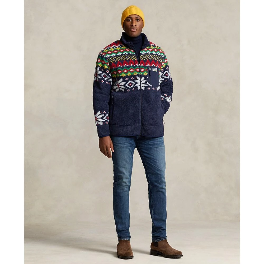 商品Ralph Lauren|Men's Big & Tall Fair Isle-Inspired Pile Fleece Jacket,价格¥1313,第4张图片详细描述