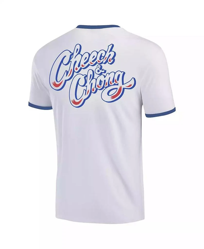 商品Ripple Junction|Men's White Cheech Chong Los Angeles Baseball Ringer T-Shirt,价格¥263,第3张图片详细描述