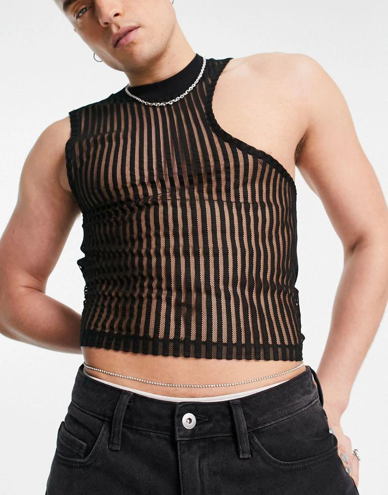 商品ASOS|ASOS DESIGN party belly chain with diamante crystals in silver tone,价格¥50,第4张图片详细描述