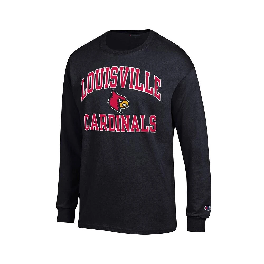 商品CHAMPION|Men's Black Louisville Cardinals High Motor Long Sleeve T-shirt,价格¥236,第2张图片详细描述