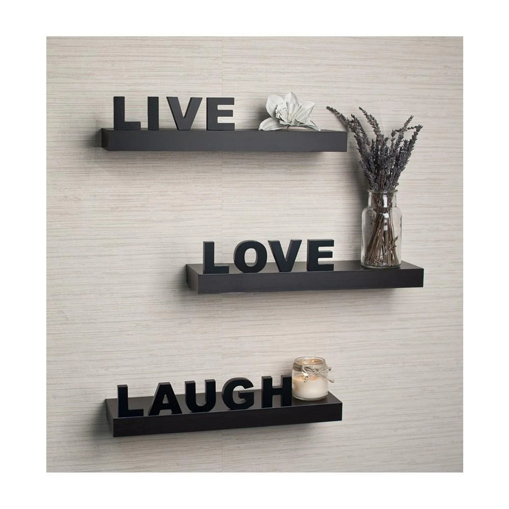 商品Danya B|Decorative "Live" "Love" "Laugh" Wall Shelves - Set of 3,价格¥356,第4张图片详细描述