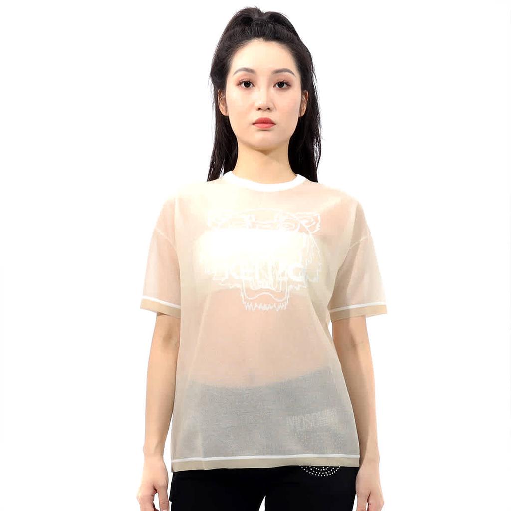 Kenzo Icon Ladies Off White Tiger Head T-shirt, Size X-Small商品第1张图片规格展示