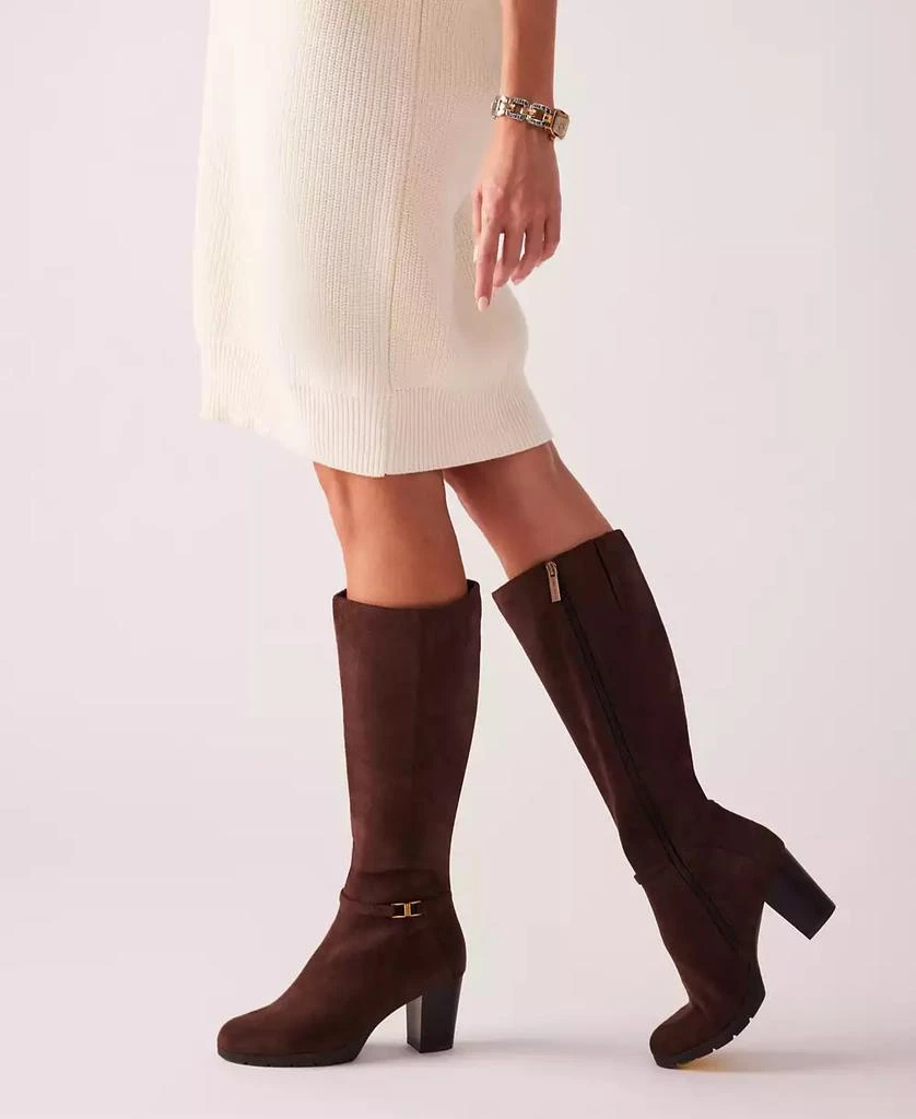 Women's Reachup Platform Block Heel Knee High Dress Boots 商品