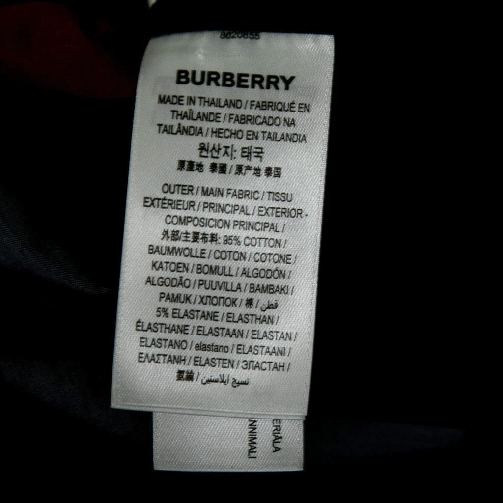 Burberry Navy Blue Checked Cotton Short Sleeve Shirt XXL 商品