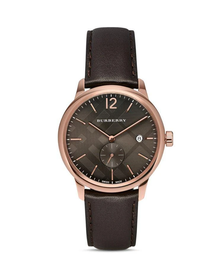 商品Burberry|Brown Strap Watch, 40mm,价格¥3622,第1张图片