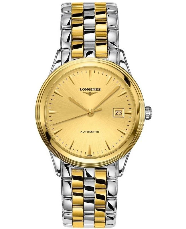 商品Longines|Longines Flagship Automatic Champagne Dial Steel & Yellow Gold Unisex Watch L4.974.3.32.7,价格¥11164,第1张图片