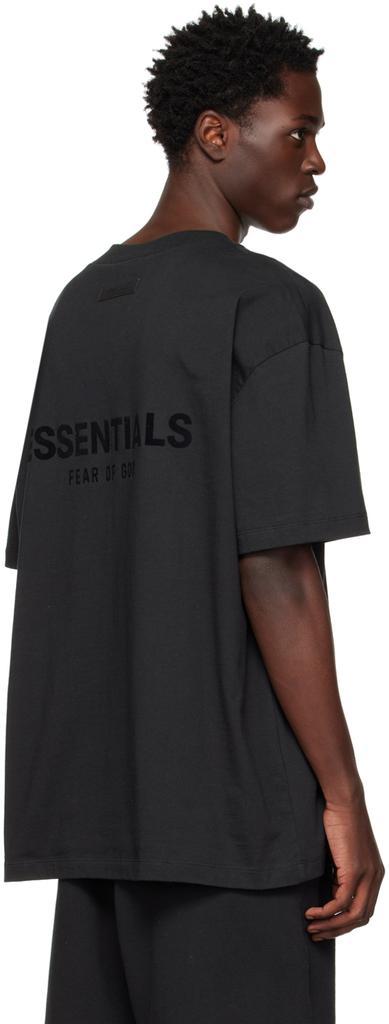 商品Essentials|Black Flocked T-Shirt,价格¥294,第5张图片详细描述