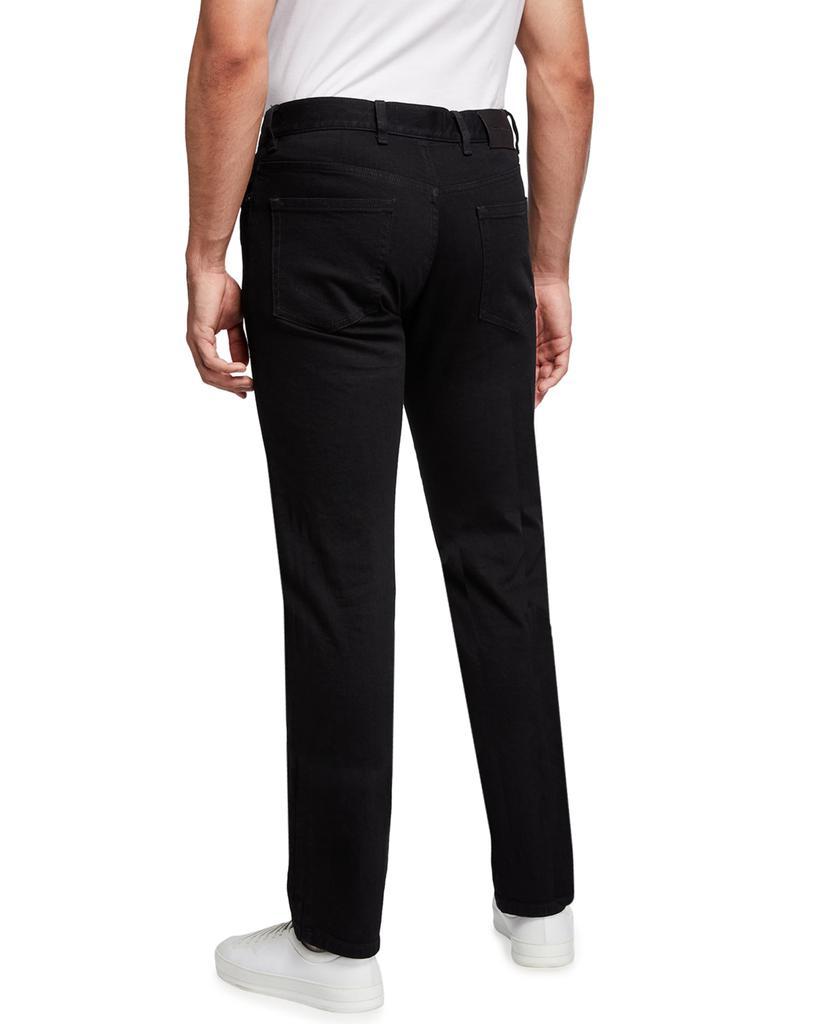 商品Zegna|Men's Straight-Leg Dark-Wash Regular-Fit Jeans,价格¥3215,第4张图片详细描述
