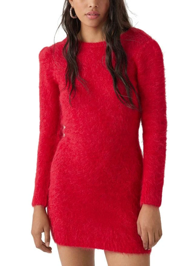 商品ba&sh|Ba&sh Women's Red Tunisia Alpaca Sweater Mini Dress,价格¥1434,第1张图片