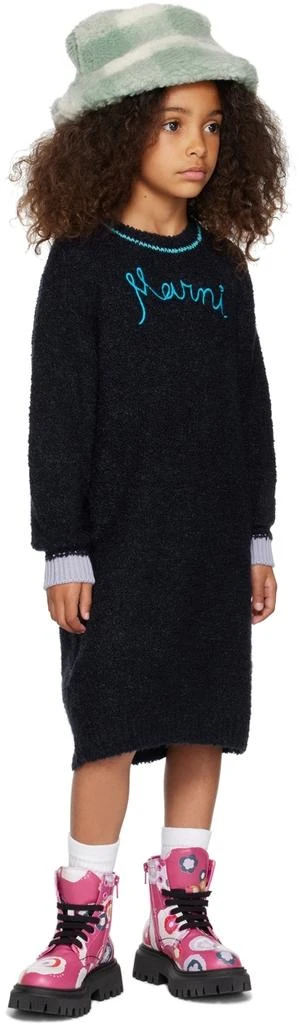 商品Marni|Kids Navy Embroidered Dress,价格¥985,第4张图片详细描述