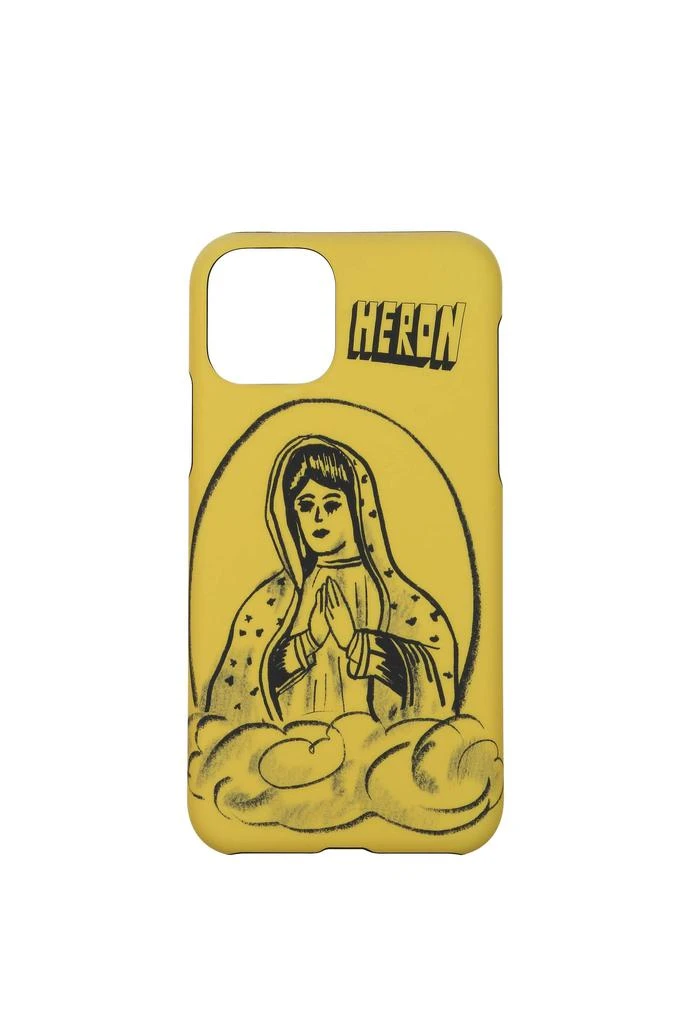 商品Heron Preston|iPhone cover iphone 11 Pro PVC Yellow Mustard,价格¥484,第1张图片