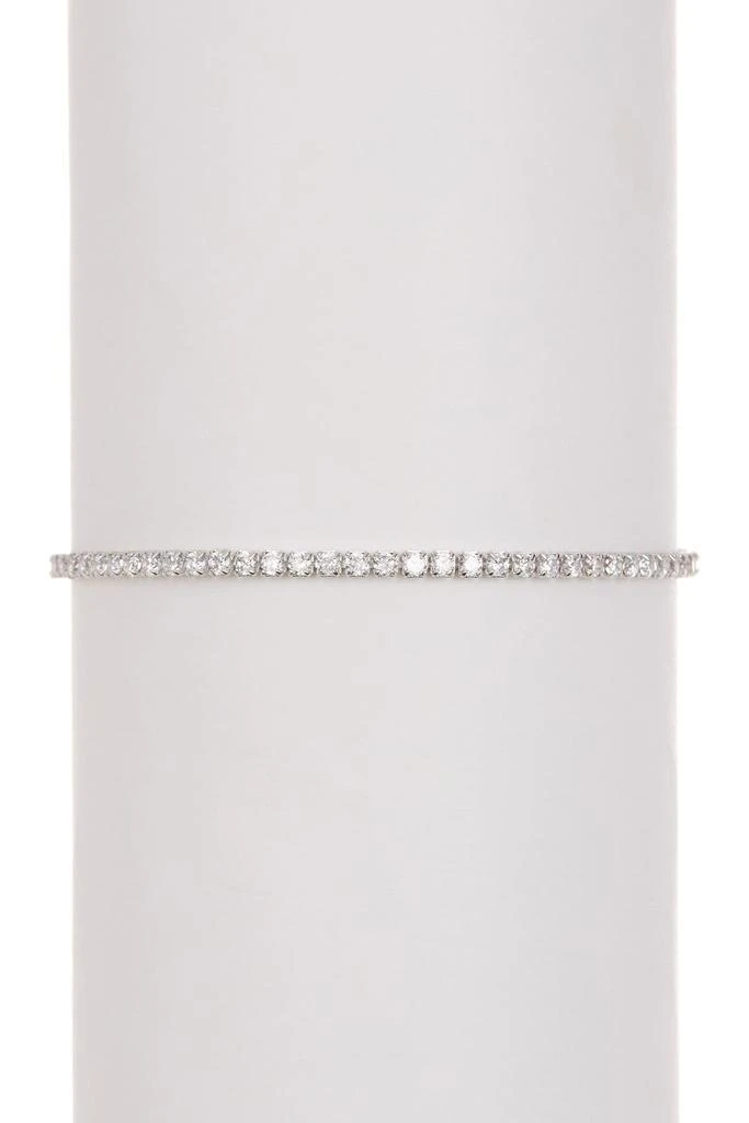 商品ADORNIA|White Rhodium Plated Swarovski Crystal Accented Lariat Bracelet,价格¥199,第1张图片