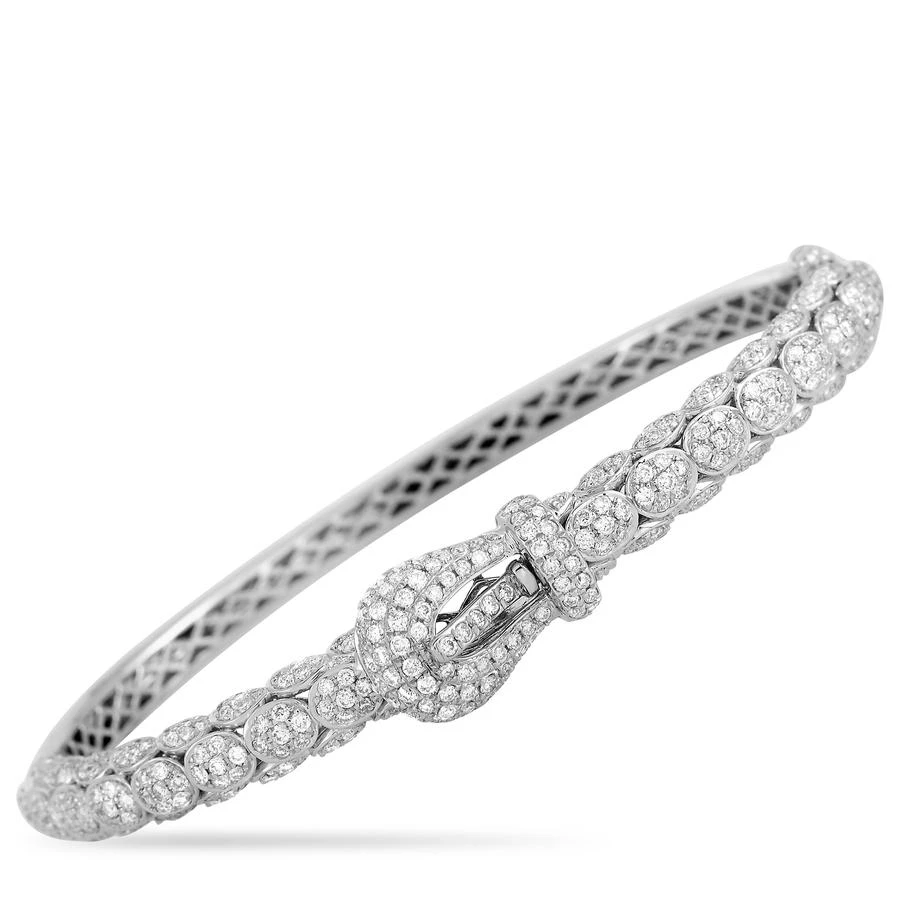 商品LB Exclusive|18K White Gold 2.20 ct Diamond Belt Bangle Bracelet,价格¥30696,第1张图片