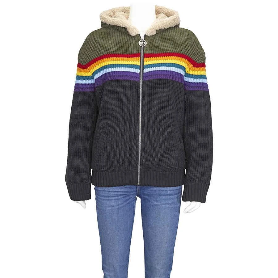 商品GCDS|Ladies Sherpa Lined Rooded Rainbow Sweater,价格¥1675,第1张图片